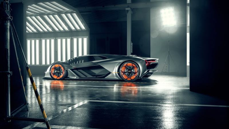 light - natural phenomenon, motor vehicle, 2019, 4K, metal, indoors, parking garage, transportation, car, built structure, no people, lamborghini, reflection