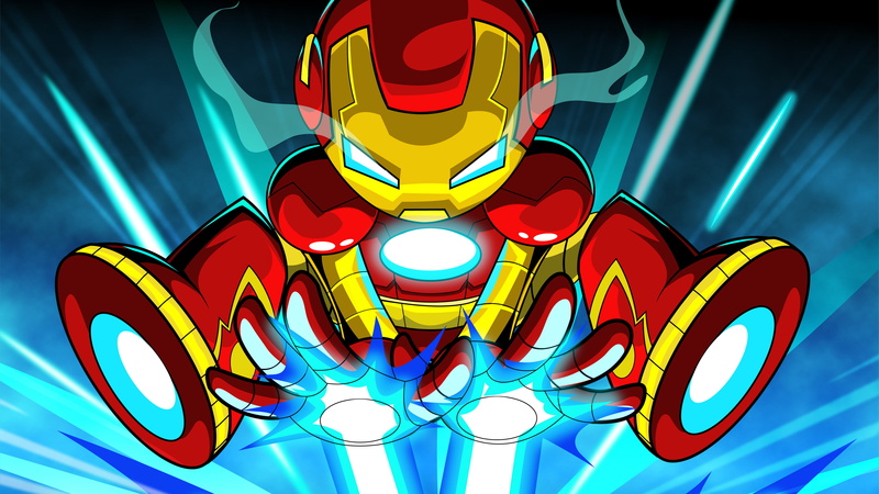 superheroes, 4k, cartoon, iron man, digital art, 4K, artist, artwork, hd, behance