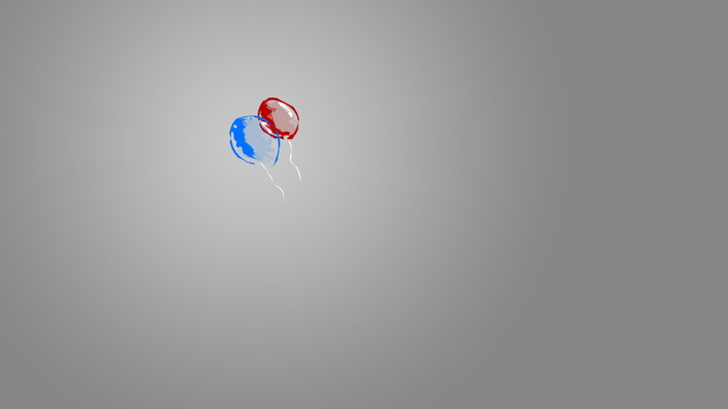 balloon, emotion, minimalism, colored background, indoors, flying, blue, copy space, positive emotion, studio shot, helium balloon, nature, no people, mid-air
