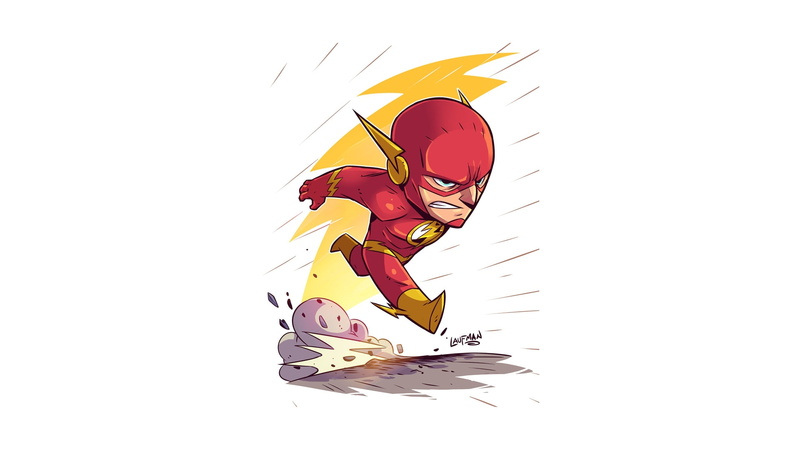 Flash, white background, artwork, 1080P, simple background