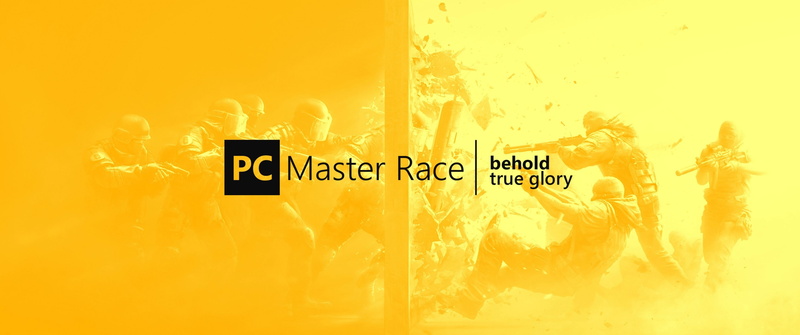 yellow background, yellow, orange color, text, PC gaming, capital letter, PC Master  Race, studio shot, 2K, outdoors, western script, Rainbow Six: Siege