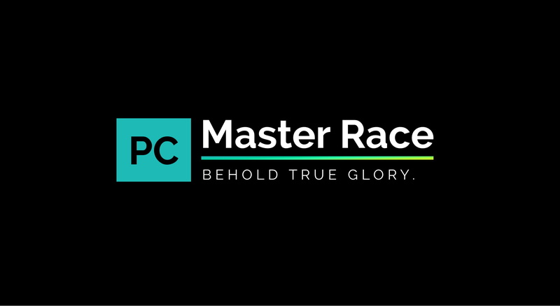 PC Master  Race, black background, typography, 1080P, simple
