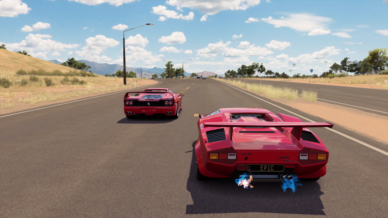 race cars, forza horizon 3, day, road trip, Xbox One, marking, land vehicle, car, racing, cloud - sky, sunlight, red, Lamborghini, nature, Xbox, road marking