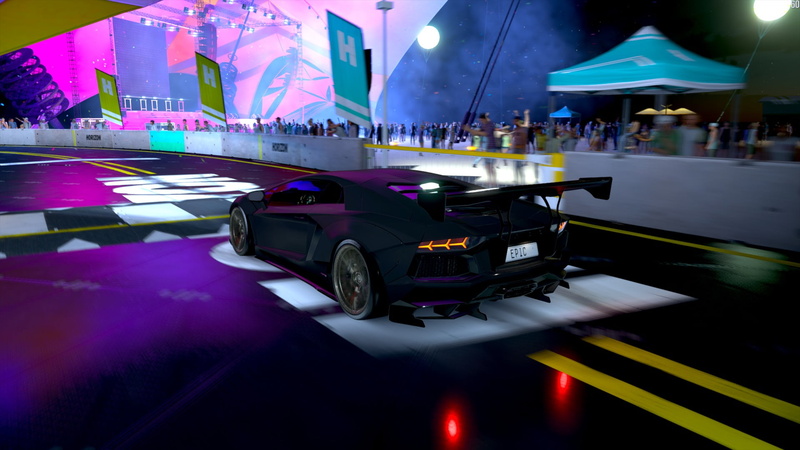 architecture, Forza, lighting equipment, built structure, Microsoft, motor vehicle, land vehicle, car, Master Race, restaurant, city, real people, street