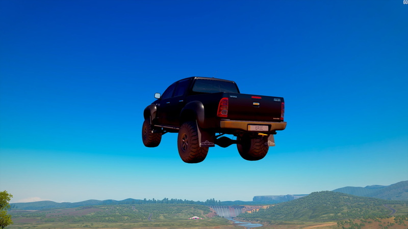 Xbox One, sky, landscape, toyota hilux, Microsoft, Master Race, beauty in nature, mountain, camera - photographic equipment, screen shot, technology, travel
