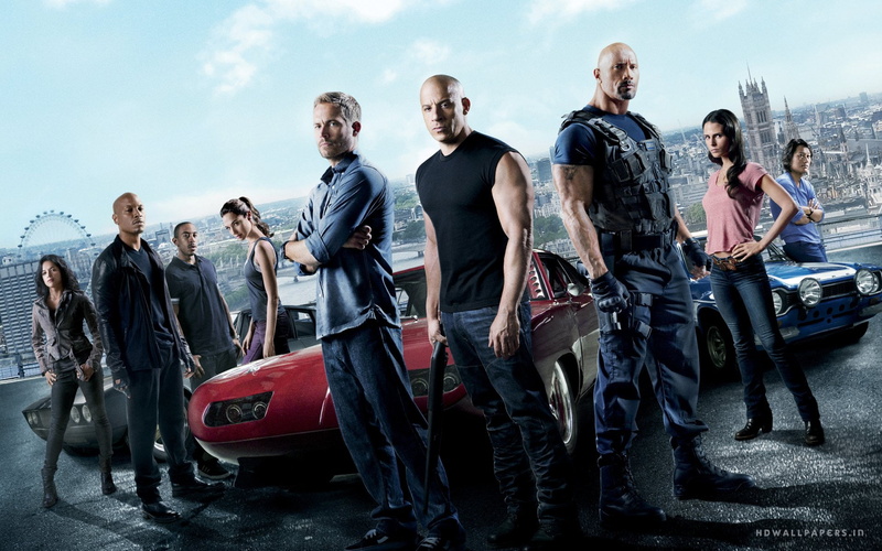 casual clothing, Jordana Brewster, young men, lifestyles, group of people, Tej (Fast and Furious), Fast and Furious 6, transportation, Dwayne Johnson