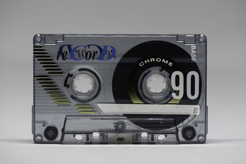 single object, white background, sound, tinge, communication, arts culture and entertainment, retro styled, vintage, text, tape, cassette, silver colored