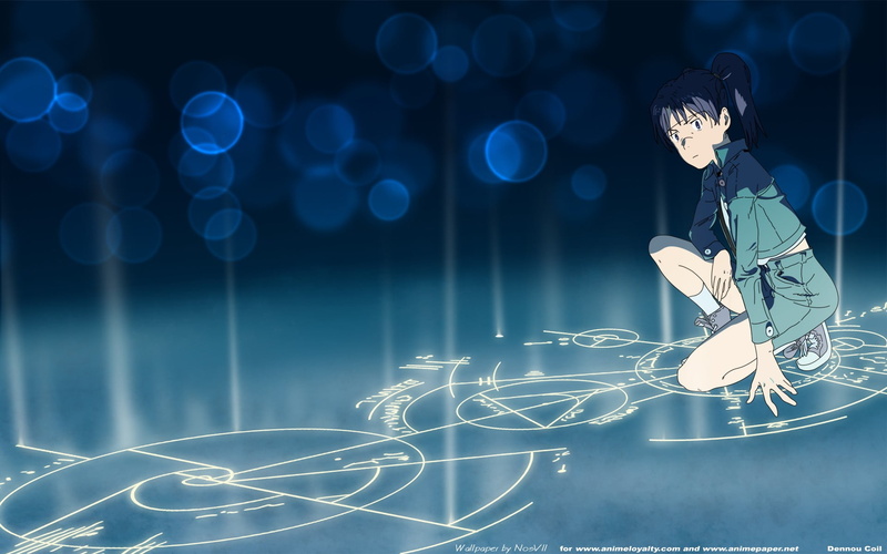 indoors, lighting equipment, night, representation, childhood, digital composite, anime girls, anime, abstract, illuminated, Dennou Coil, full length, male likeness