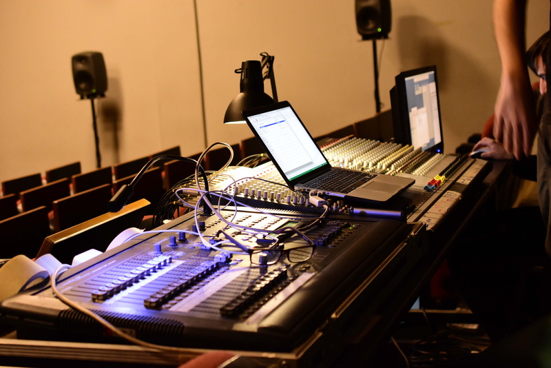 music, console, sound mixer, audio, electronics, musical instrument, engineer, studio, computer hardware, human hand, neon, slider, sound recording equipment