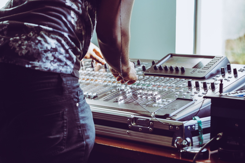 studio, one person, volume, sound recording equipment, fader, audio equipment, adjusting, engineer, mixing, close-up, men, control, equipment, music, human hand