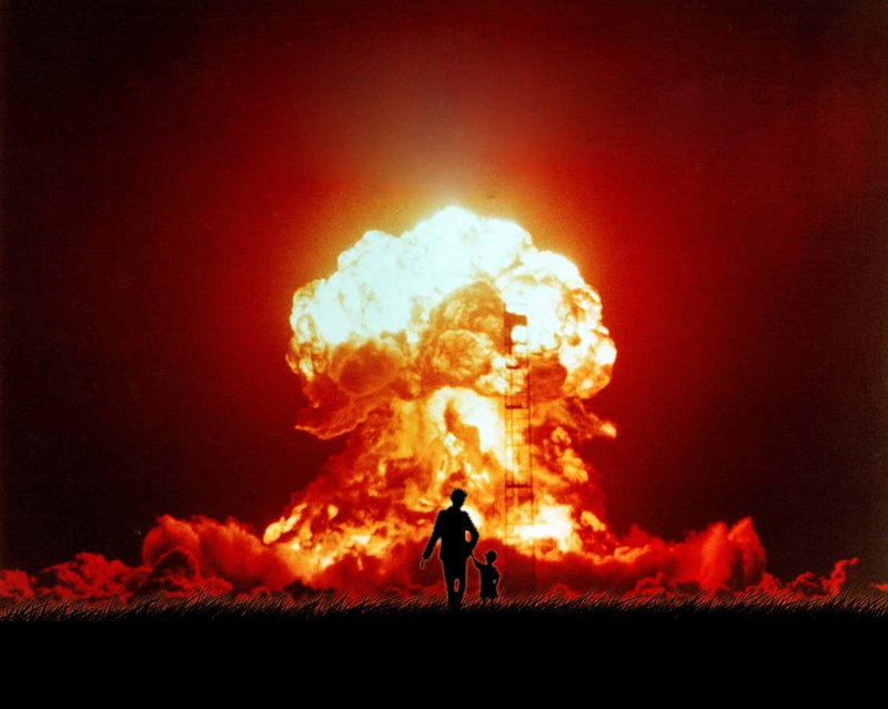 explosion, 480P, one person, flame, orange color, exploding, warning sign, motion, fire - natural phenomenon, outdoors, full length, heat - temperature