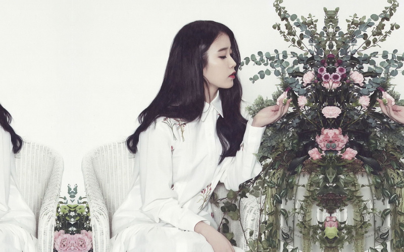 flowering plant, young adult, adult, girl, white, women, lifestyles, beautiful woman, flower, cute, nature, looking, iu, one person, contemplation, leisure activity