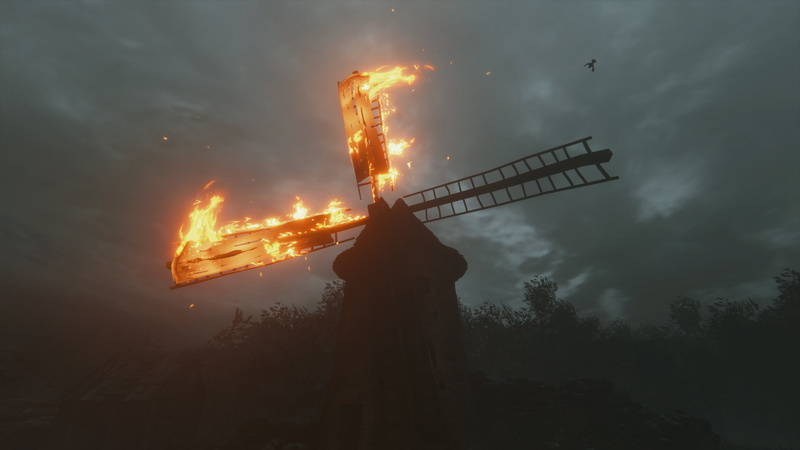 windmill, 4K, A Plague Tale Innocence, burning, screen shot