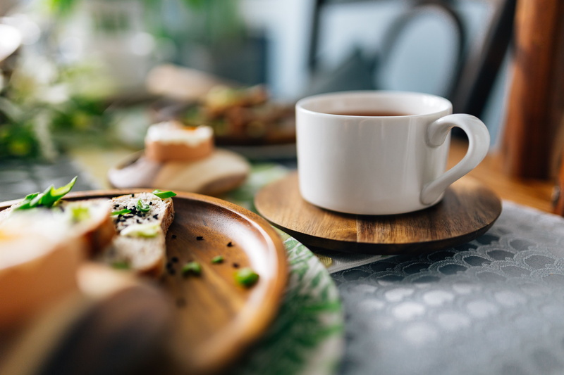 served, diet, sandwich, refreshment, no people, table, close-up, coffee - drink, breakfast, cup of tea, selective focus, dairy product, hot drink, tableware