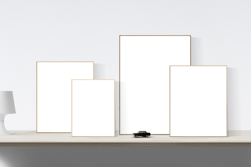 presentation, frame, 5K, stock, museum, two objects, group of objects, wall, technology, poster mockup, copy space, art museum, space, empty, creativity