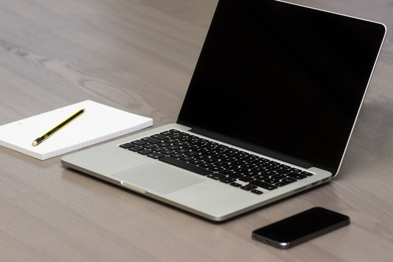 workplace, gold, mockup, connection, wood - material, macbook, beside, black color, smartphone, wireless technology, pro, screen, computer, office, notebook