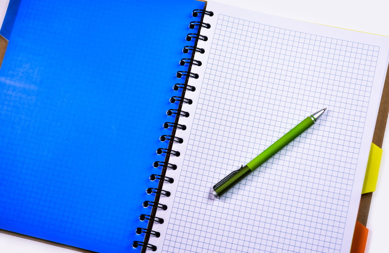 close-up, pen, graphing, spiral, blue, no people, work, pencil, lesson, page, idea, blue background, notebook paper, indoors, ring binder, studio shot