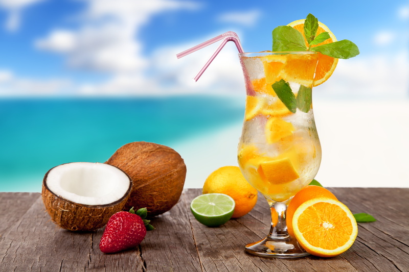 paradise, fresh, drink, tropical, sea, beach, cocktail, fruit, summer, 5K