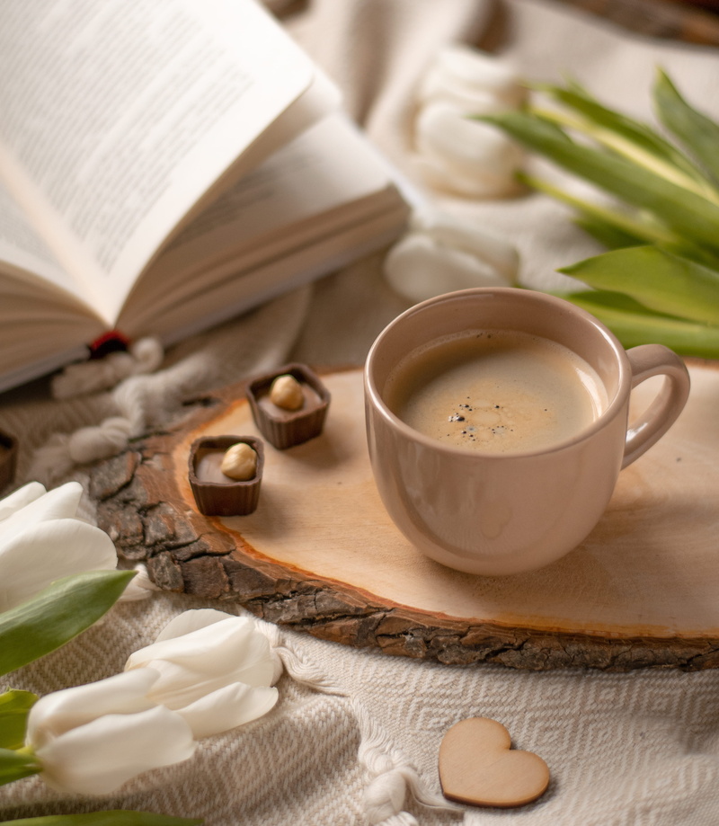 bowl, fruit, 4K, mug, latte, fudge, beverage, flower, wood - material, spice, no people, dessert, indoors, plant, vegetable, creme, freshness, book, produce