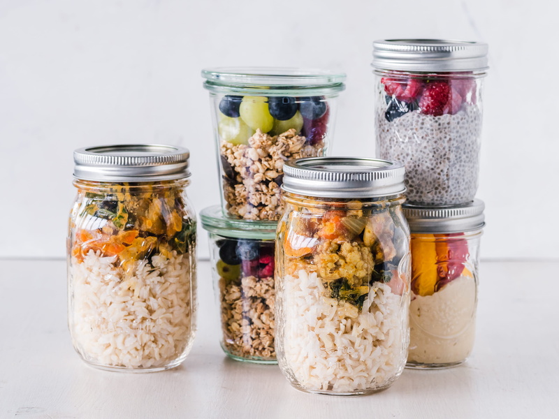 hummus, variation, glass - material, produce, chia pudding, choice, breakfast, seed, surface, freshness, food preparation, vegetarian food, wellbeing, multi colored