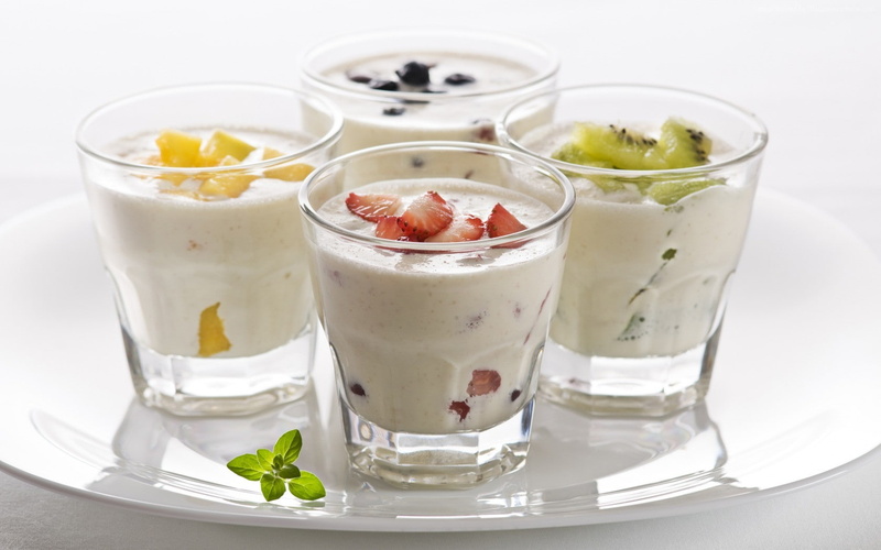mango, blueberries, ice cream, strawberries, mint, 720P, kiwi, fruit, milk shake