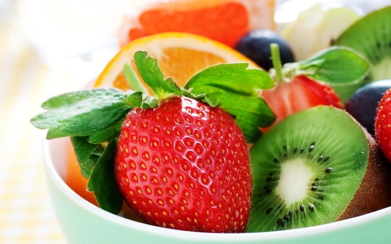 1080P, Fresh, Fruits, Kiwi, Strawberries, Oranges