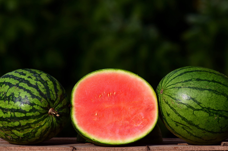 healthy eating, red, focus on foreground, group of objects, fruits, 4K, food, close-up, juicy, food and Drink, ripe, seed, slice, watermelons, fruit, green color