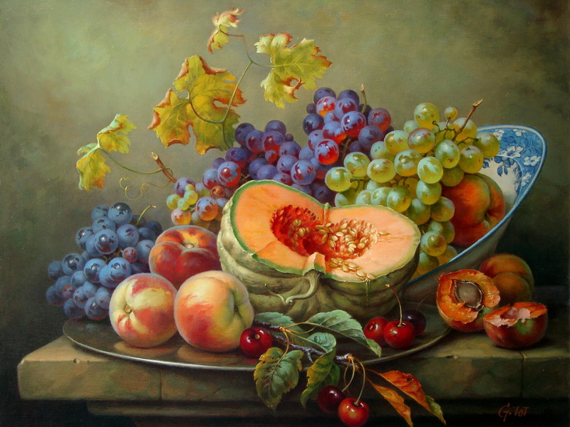 pomegranate, painting, vegetarian Food, no People, grapes, fruit, wood - Material, agriculture, berry fruit, day, apple - Fruit, peach, abundance, backgrounds