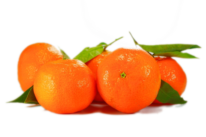 fresh, fruit, oranges, tangerines, 5K, leaves
