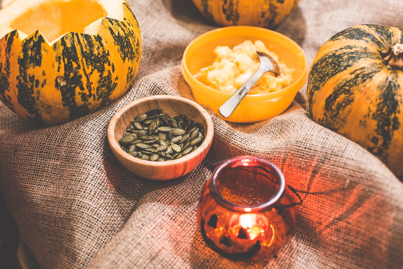 happy halloween, indoors, food and drink, no people, hot drink, season, wood - Material, seeds, nature, table, preparing, candle holder, cultures, healthy lifestyle