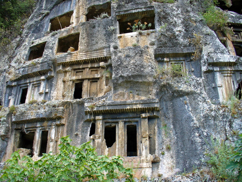 cliff face building, grey, old, historical, architecture, deterioration, 2K, building exterior, built structure, run-down, window, trees, the past, decline