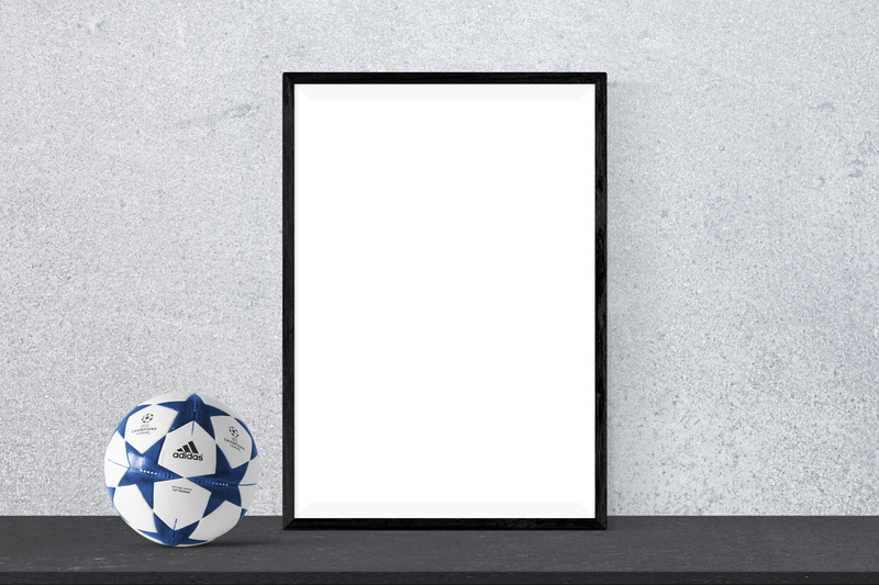 presentation, sport, copy space, sphere, mockup, white color, desk, rectangular, single object, geometric shape, wall - building feature, ball, studio shot
