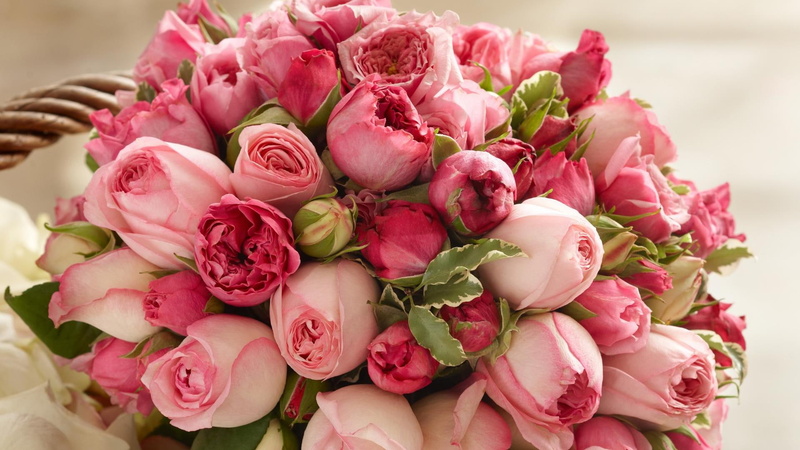 wedding, flowers, rose, wedding bouquet, roses, 1080P, romantic, pink roses, bouquet