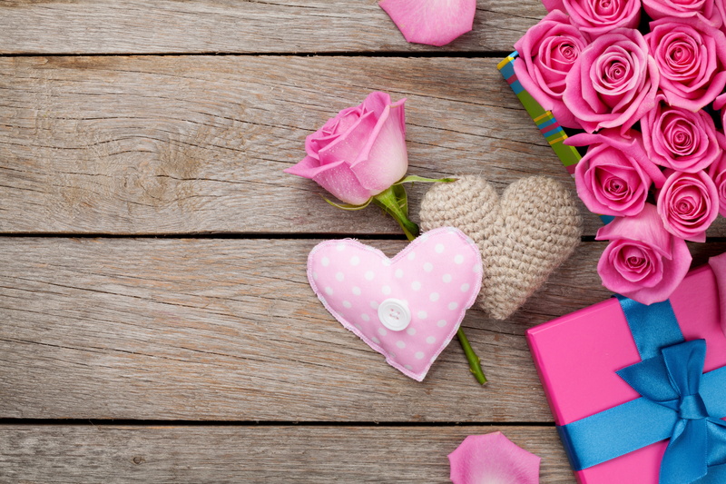 roses, petals, sweet, 5K, heart, pink, gift, valentine`s day, romantic, love