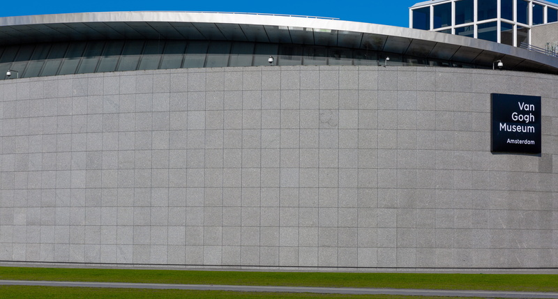 built structure, weather, wall - building feature, day, nature, concrete, bonsai, 5K, industry, van gogh, blue, billboard, museum, tree, van gogh museum