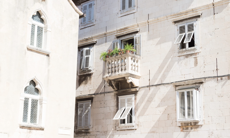 plants, day, apartment, residential district, 5K, house, outdoors, architecture, shutters, full frame, nature, wall - building feature, history, low angle view