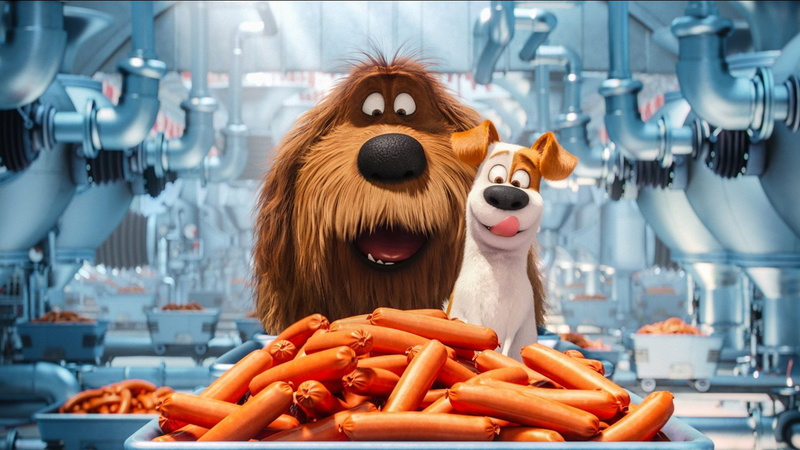 Max, Kevin Hart, film, movie, sausage, official, Illumination Entertainment, manufactures, Louis C.K., 1080P, sausage party, happy, terrier, graphic animation