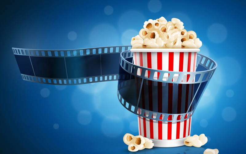 popcorn, 2K, background, film