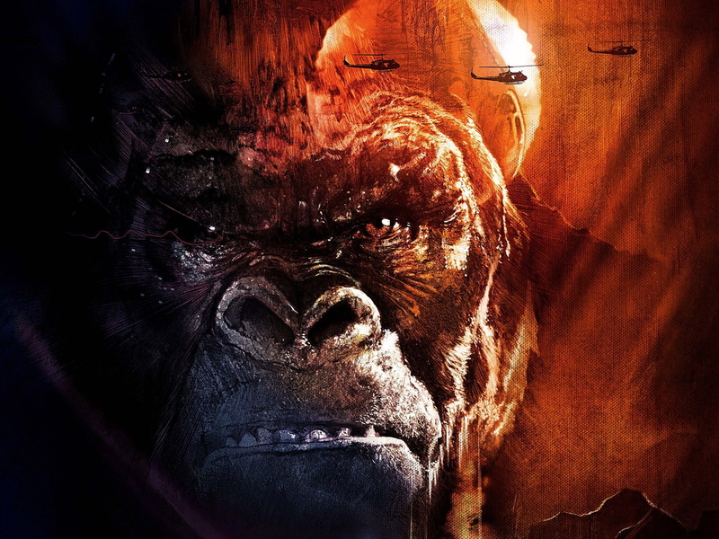 Kong: Skull Island, Gorilla, Movie, 1080P
