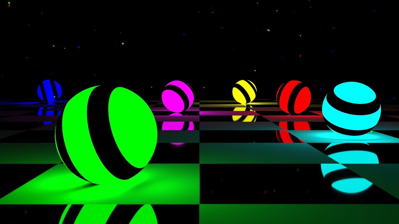1080P, colors, 3d, digital, lights, balls