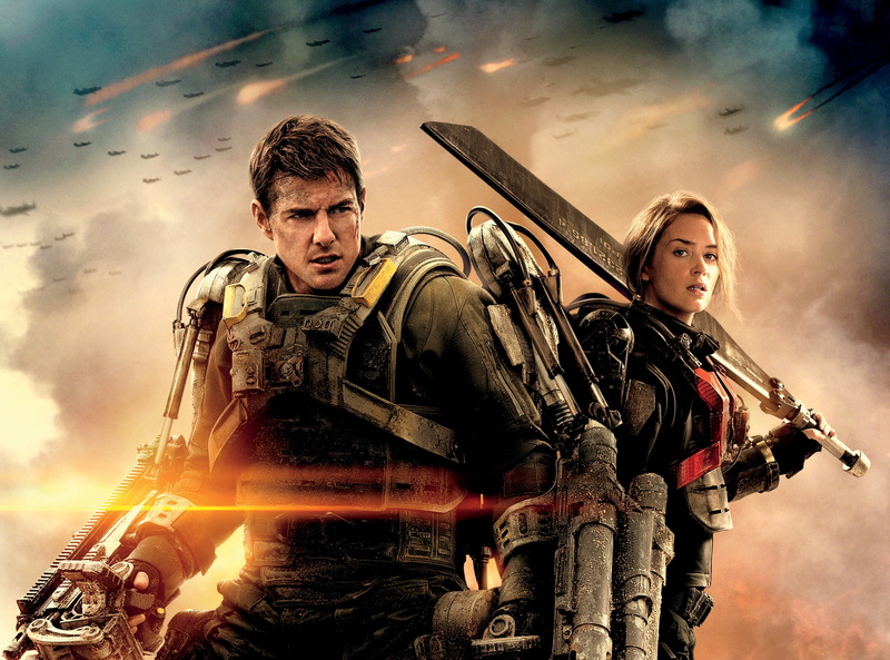 front view, tom cruise, tomorrow, emily blunt, gun, thriller, sci-fi, Edge Of Tomorrow, mid adult, Other Movies, armed forces, 2K, men, adult, military