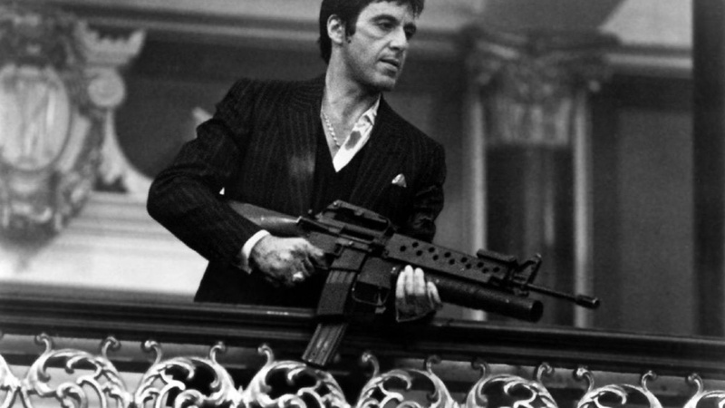 1080P, dark, crime, movie, gun, battle, scarface, film, weapon, drama