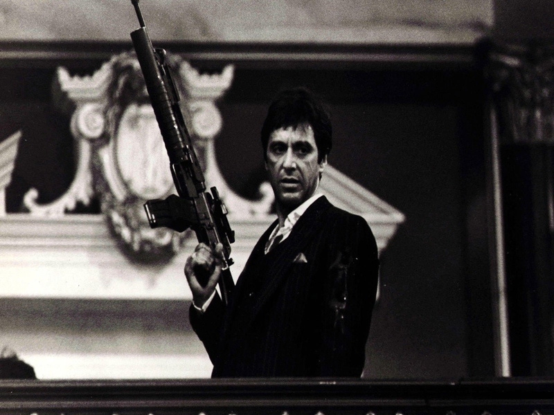 blood, weapon, drama, scarface, crime, movie, film, 720P, gun, dark