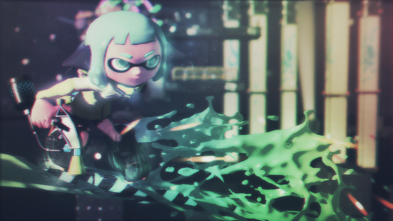 digital composite, young adult, Nintendo, window, smiling, real people, front view, transparent, lifestyles, Splatoon 2, portrait, one person, emotion