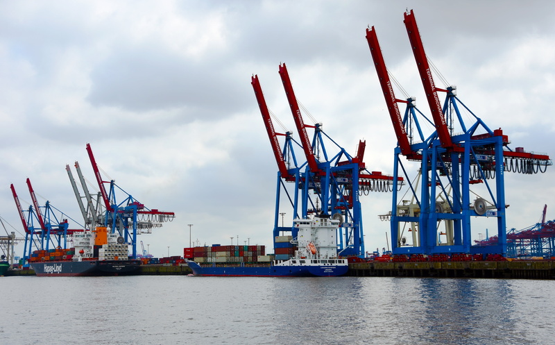waterfront, trading, channel, wind power, sea, wismar, container, cranes, body, economy, container Ship, cargo Container, hamburg, export, water, no people