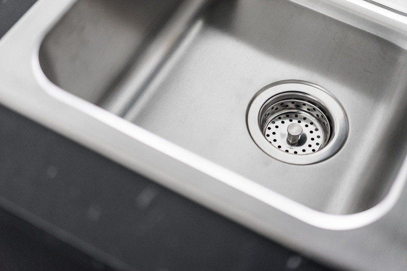 Modern, design, drain, interior, metal, cleaning, washing, alloy, Kitchen Sink, stainless steel, close-up, kitchen, wash bowl, high angle view, silver colored