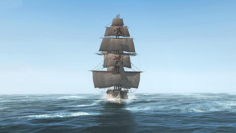 tower, Assassins Creed: Black Flag, sea, clear sky, nature, boat, water, ship, horizon over water, horizon, wave, no people, 1080P, video games, waterfront
