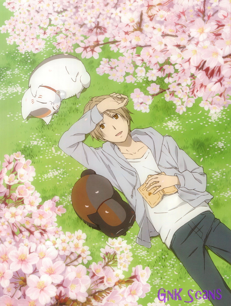 nature, Natsume Yuujinchou, outdoors, young adult, beauty in nature, pink color, one person, freshness, grass, hat, high angle view, 5K, flower, plant