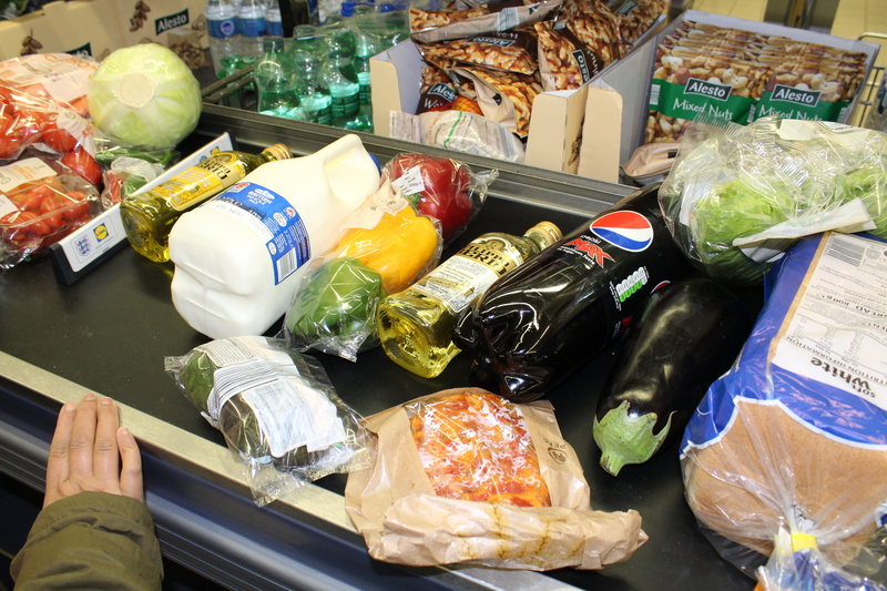 groceries, store, close-up, food, plastic, still life, retail, market, buying, women, bag, female, 5K, no people, person, people, consumer, shopping, high angle view
