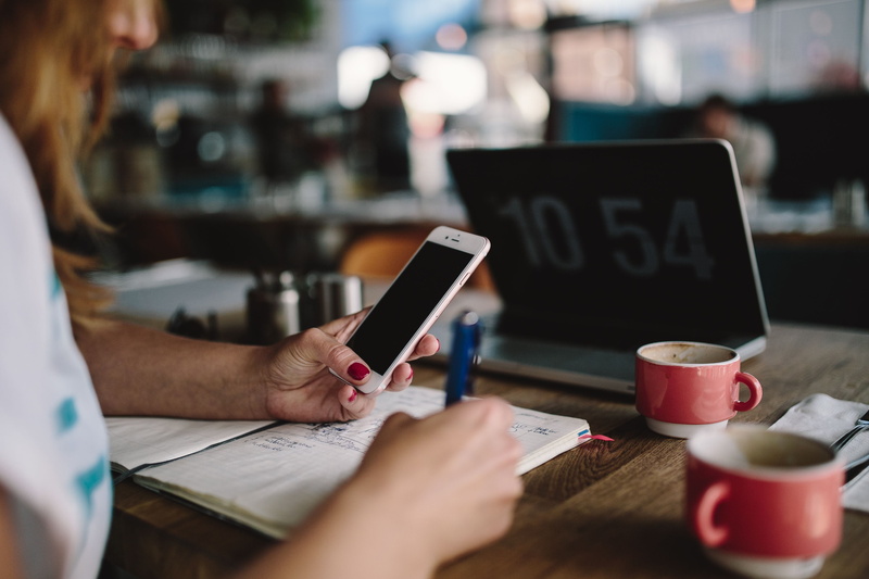 cafe, caucasian, holding, human hand, coffee Shop, macbook, workspace, computer, workplace, businesswoman, table, cup, females, internet, working, hand